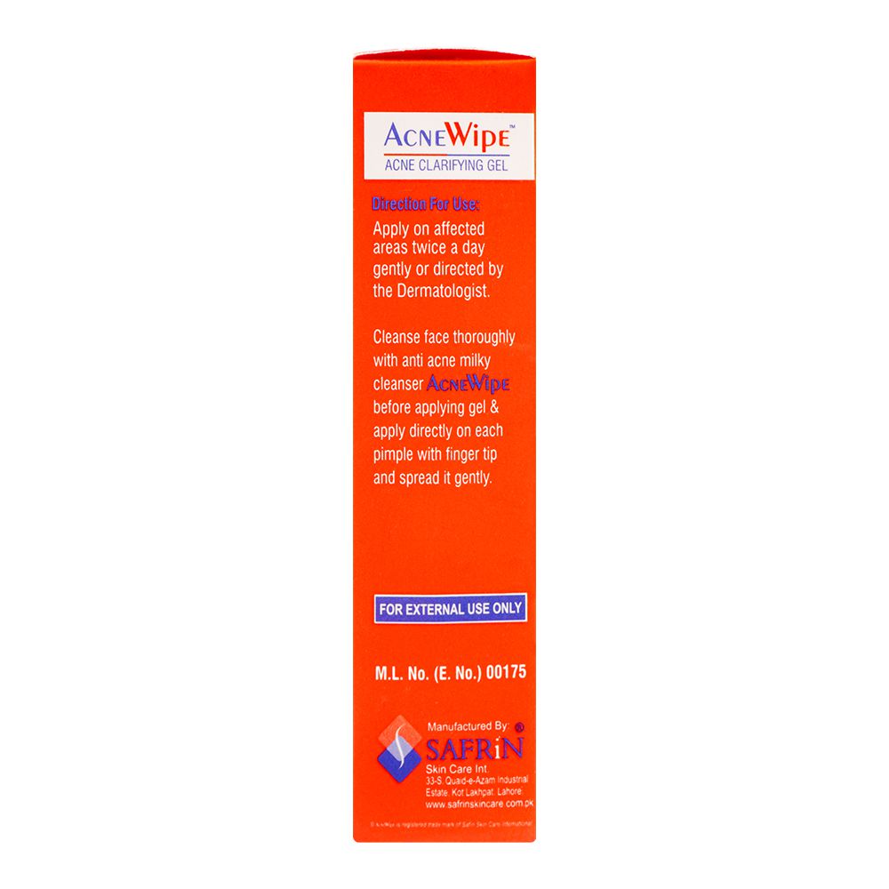 Safrin Skin Care Acne Wipe Clarifying Gel, 15g product image 3 - Mamasjan