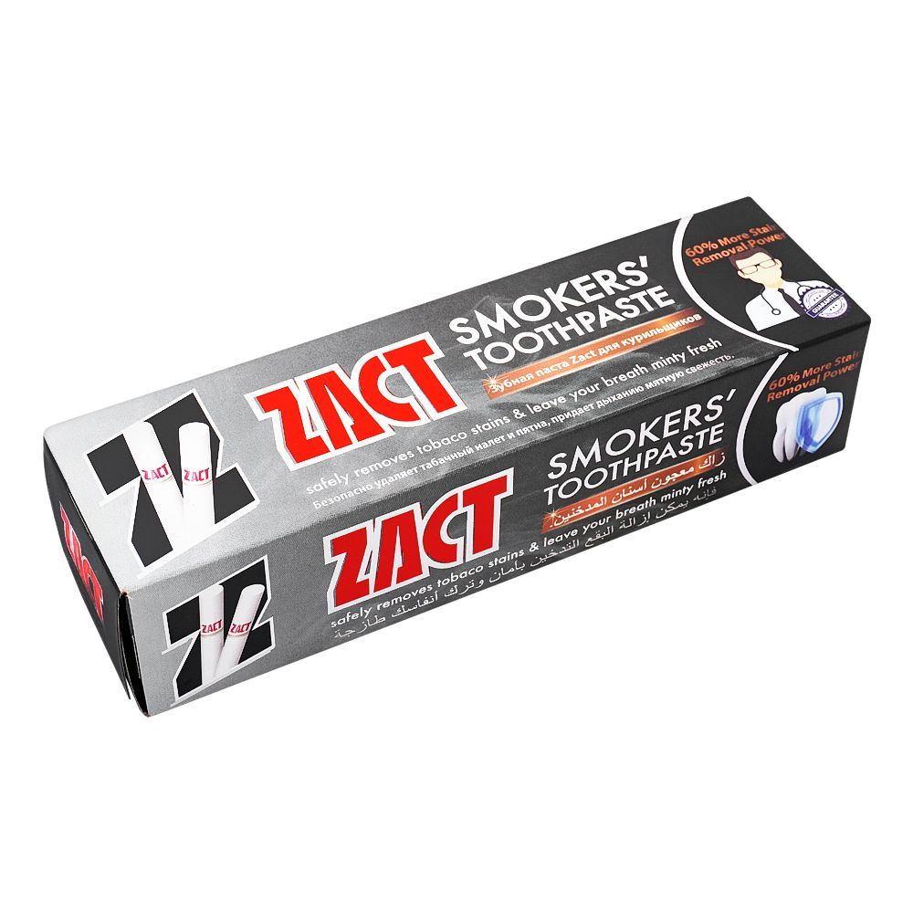 ZACT TOOTH PASTE SMOKERS 100 GM Default Title - MamasJan Grocery Nonfood