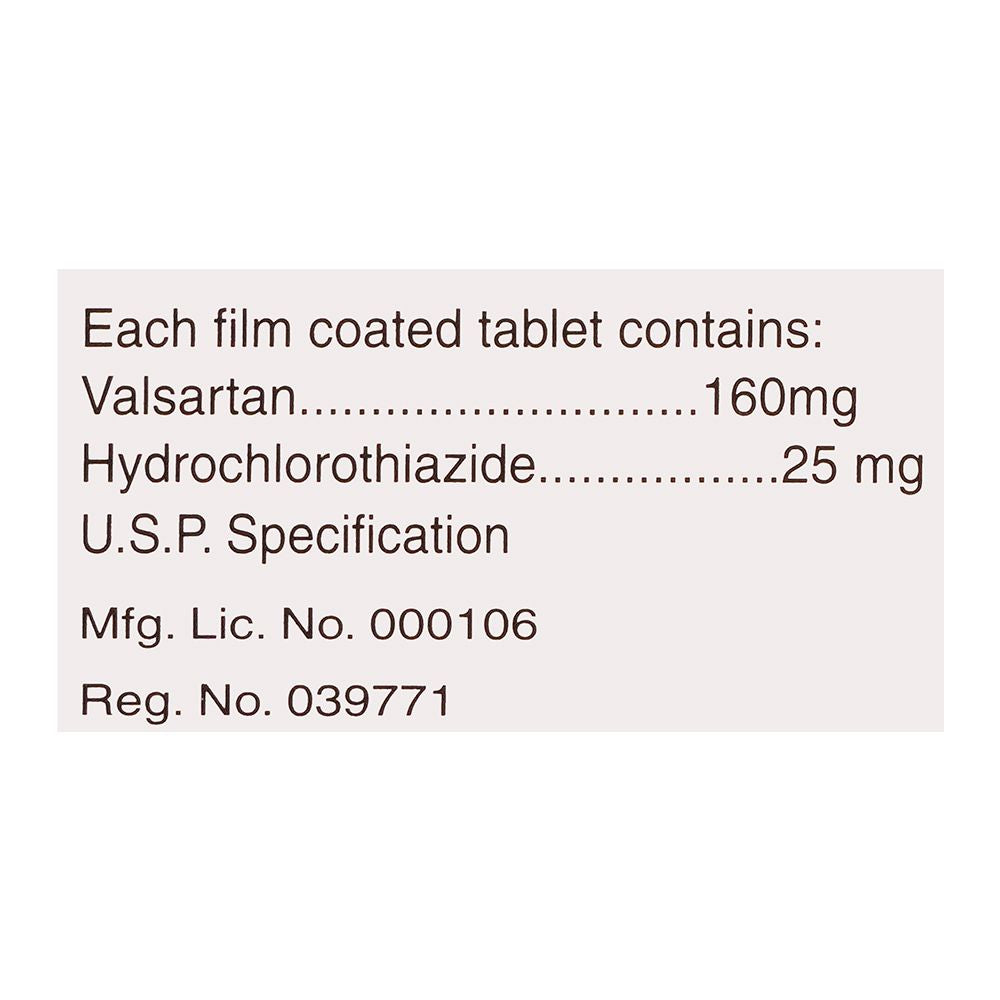 Tabros Pharma Co-Valtec Tablet, 160/25mg, 28-Pack product image 3 - Mamasjan