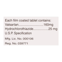 Tabros Pharma Co-Valtec Tablet, 160/25mg, 28-Pack product image 3 - Mamasjan