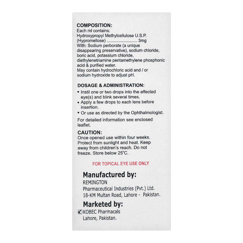 Kobec Pharma Tearkool Eye Drop, Artificial Tears, 10ml product image 4 - Mamasjan