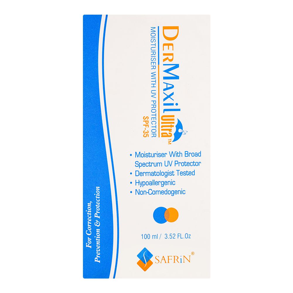 Safrin Skin Care Dermaxil Ultra Moisturiser With UV Protector, SPF-35, 100ml product image 2 - Mamasjan
