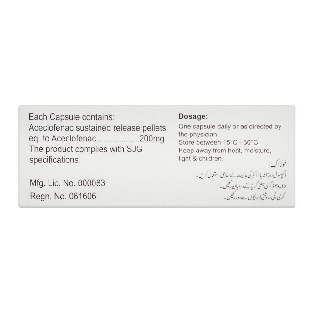 S.J. & G. Acenac-SR Capsule, 200mg, 1-Strip product image 3 - Mamasjan