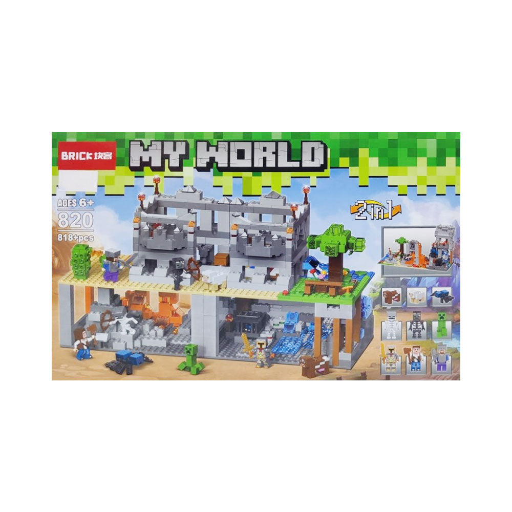 820 JISI 2 IN 1 MY WORLD BLOCKS 818PCS Default Title - MamasJan Toys