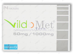 Vildomet Tablets 50mg/1000mg (1 Box = 2 Strips) (1 Strip = 7 Tablets)