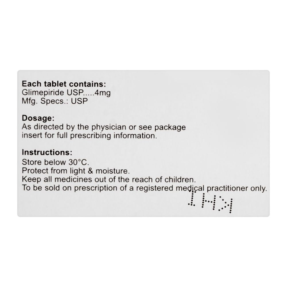 High-Q Pharmaceuticals Zeenaryl Tablet, 4mg, 20-Pack product image 3 - Mamasjan