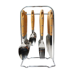 CUTLERY SET WOODEN 24PC 015WB004 Default Title - MamasJan Crockery