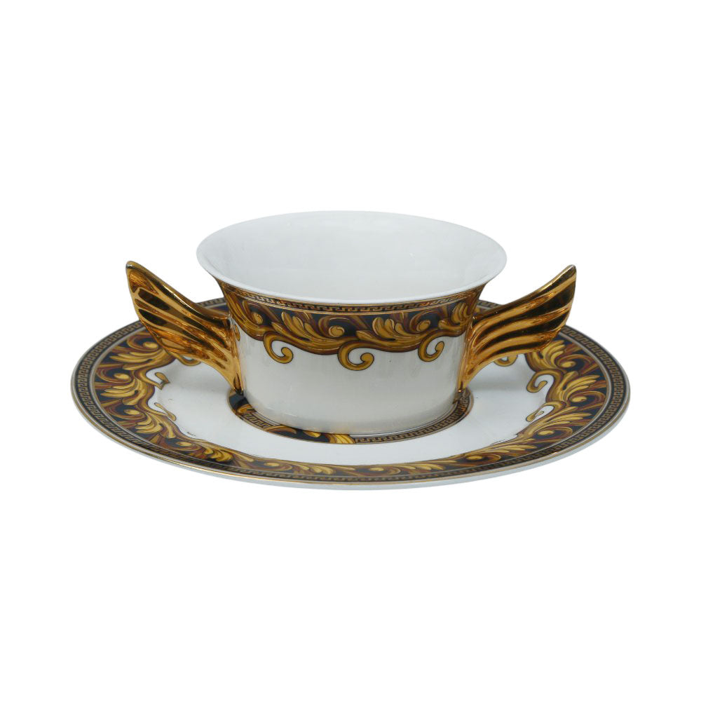 BOWL SOUP VERSACE WITH PLATE SET Default Title - MamasJan Crockery
