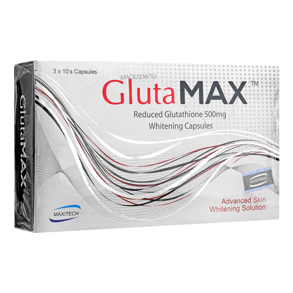 Maxitech Gluta Max Capsules, 500mg, 30-Pack product image - Mamasjan