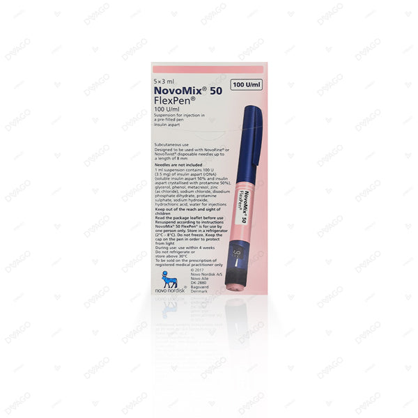Novomix 50 Prefilled Pen 100IU/ml (1 Box = 5 Prefilled Pen)