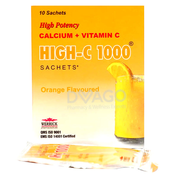 High-C 1000 Orange Flavour Sachets (1 Box = 10 Sachets)
