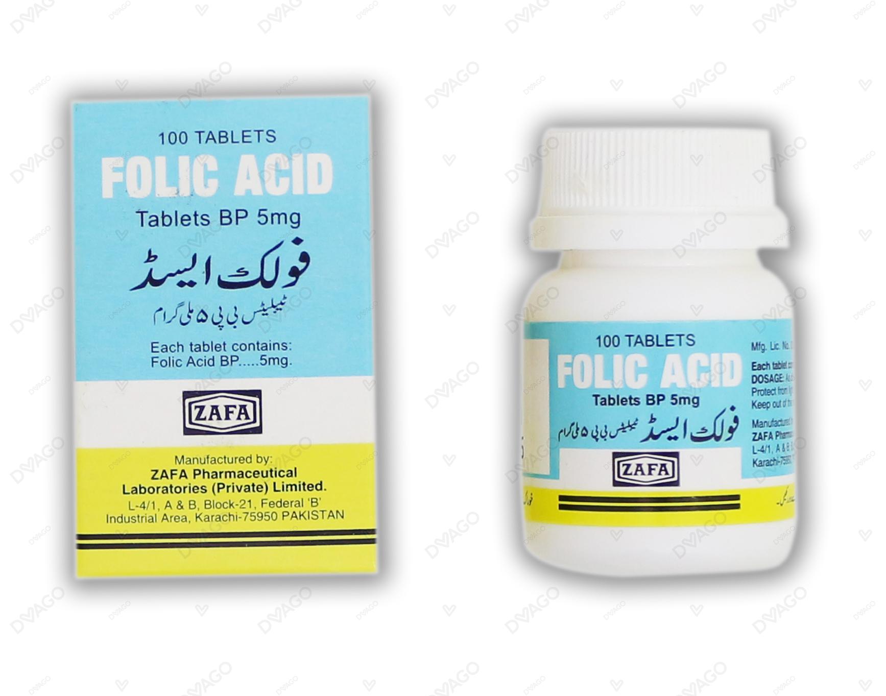 Folic Acid Tablets (1 Bottle = 100 Tablets)