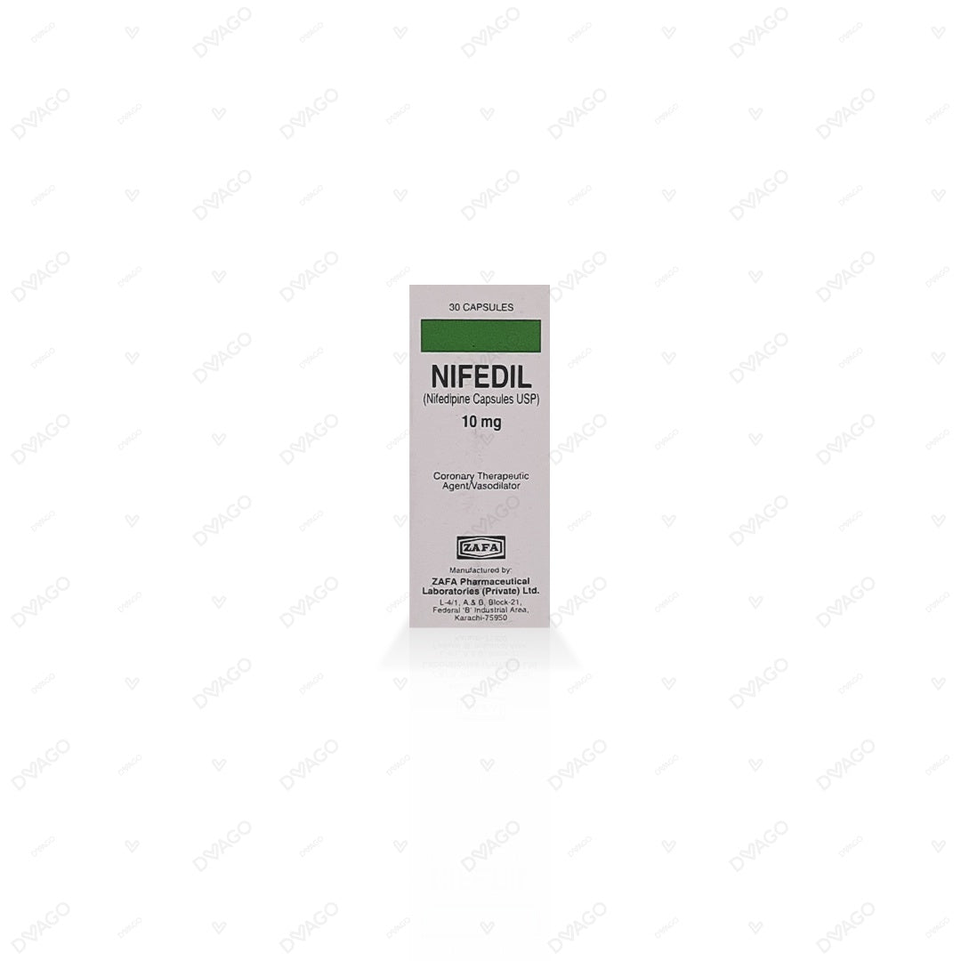Nifedil Capsules 10mg (1 Bottle = 30 Capsules)