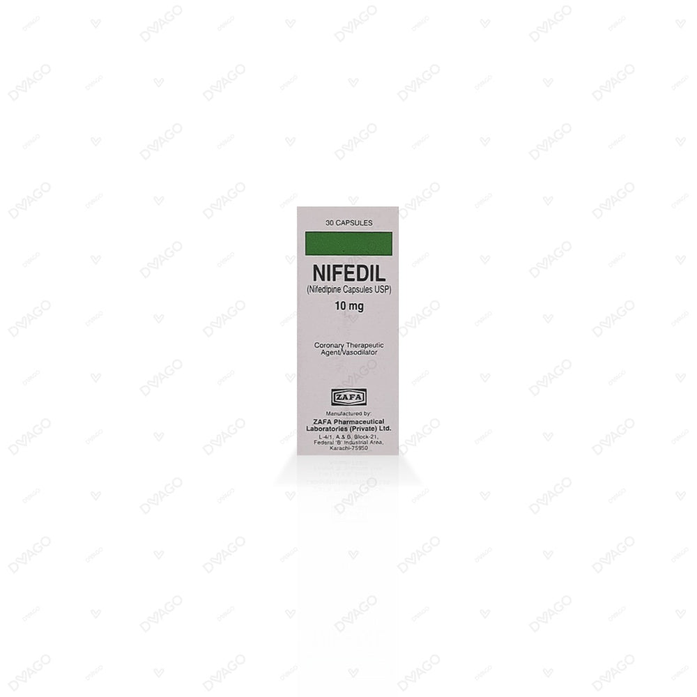 Nifedil Capsules 10mg (1 Bottle = 30 Capsules)