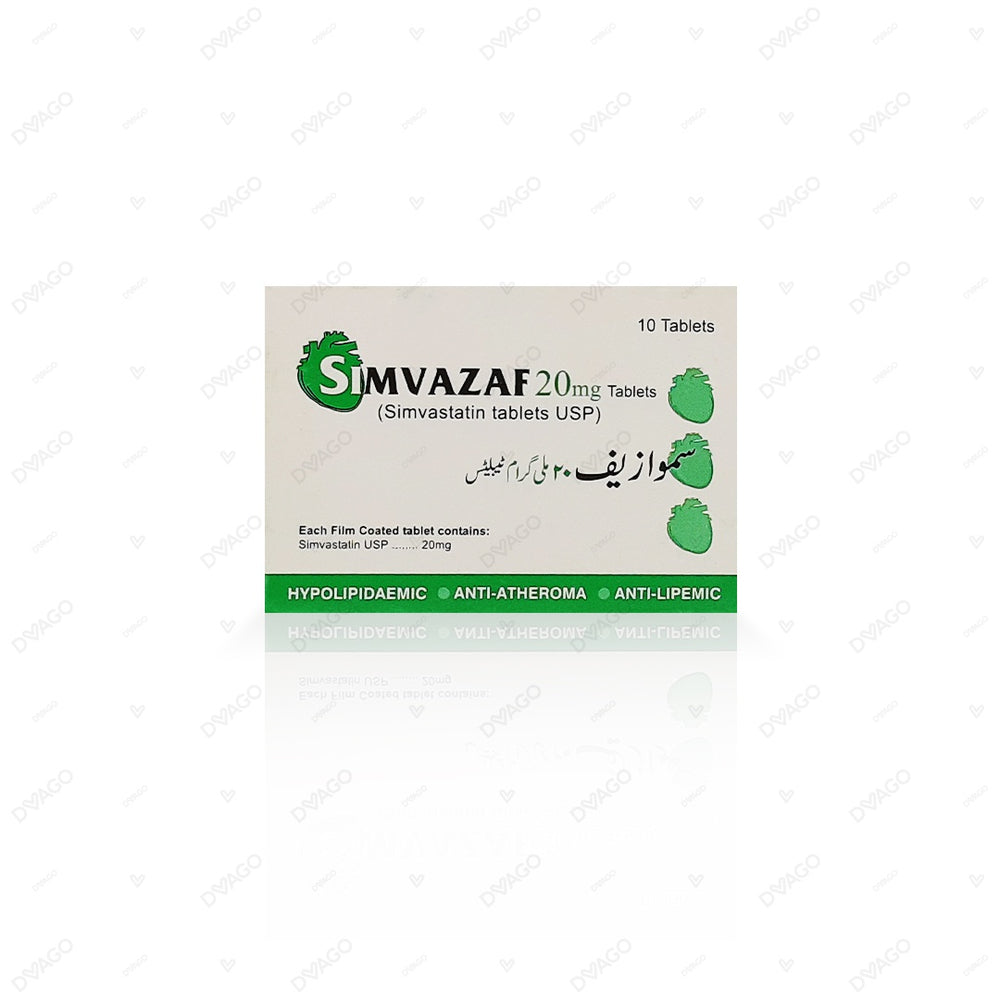 Simvazaf Tablets 20mg (1 Box = 1 Strip)(1 Strip = 10 Tablets)
