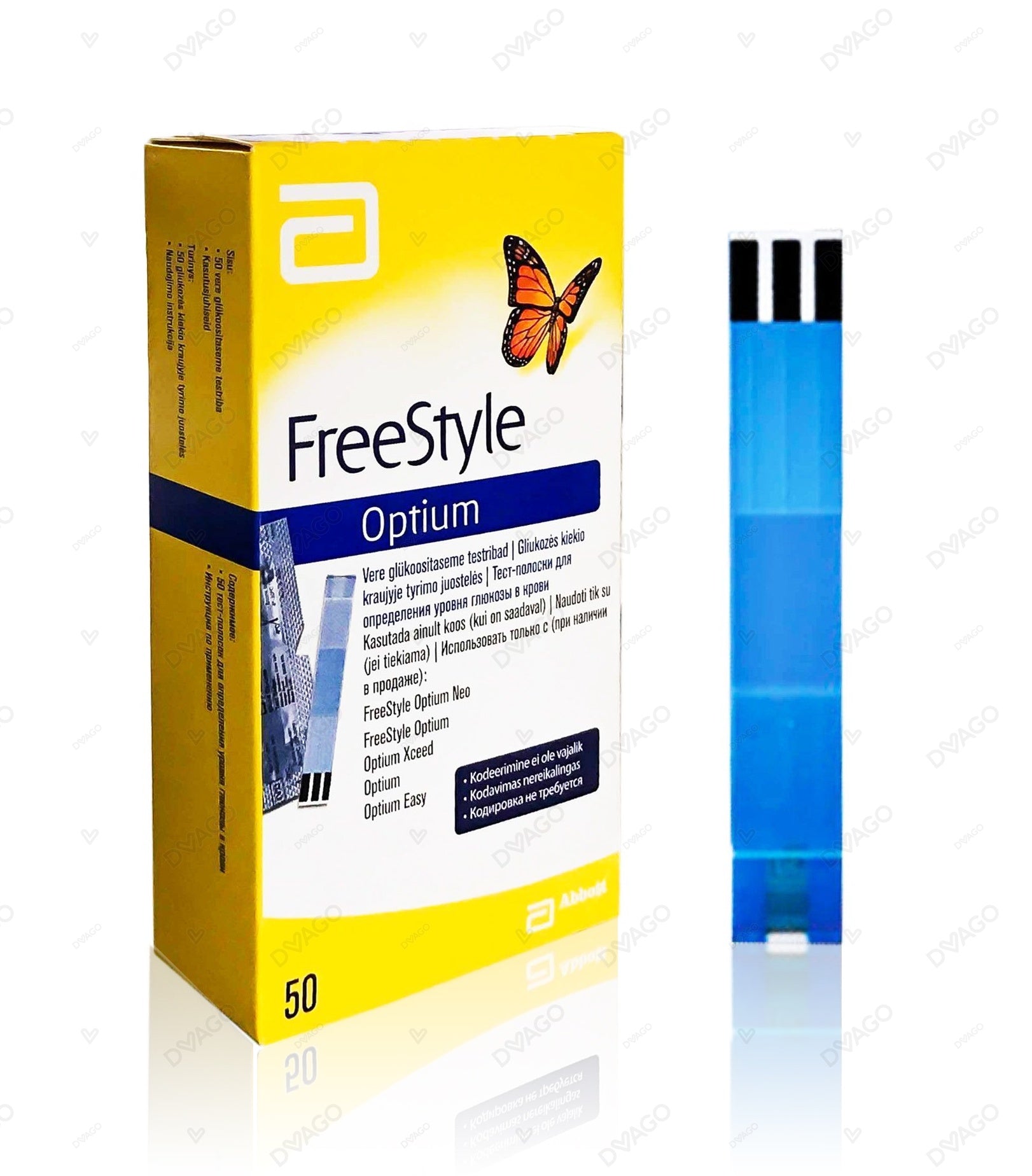 FreeStyle Optium Blood Glucose Test Strips (Box = 50 Test Strips)