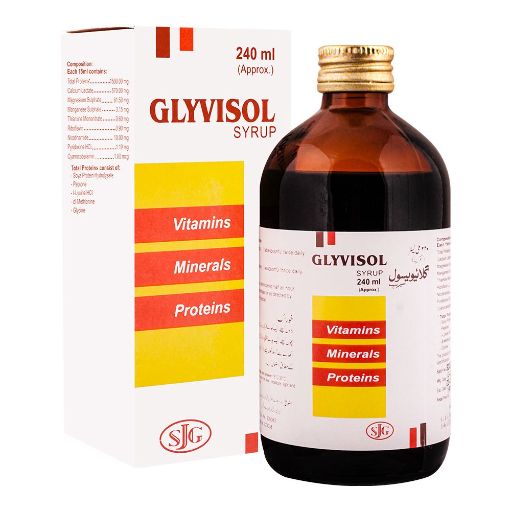 S.J. & G. Glyvisol Syrup, 240ml product image - Mamasjan