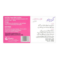 Getz Pharma Covam Tablet, 5mg + 80mg, 14-Pack product image 3 - Mamasjan