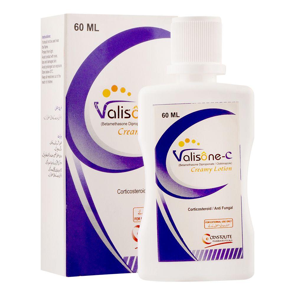 Crystolite Pharmaceuticals Valisone-C Creamy Lotion, 60ml product image - Mamasjan