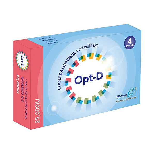 Opt-D Capsules 25,000IU (1 Box = 1 Strip)(1 Strip = 4 Capsules)