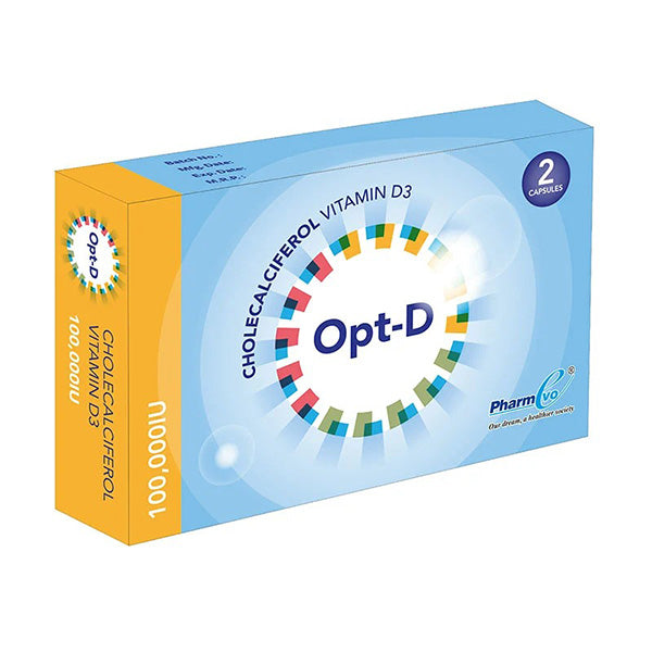 Opt-D Capsules 100,000IU (1 Box = 1 Strip)(1 Strip = 2 Capsules)