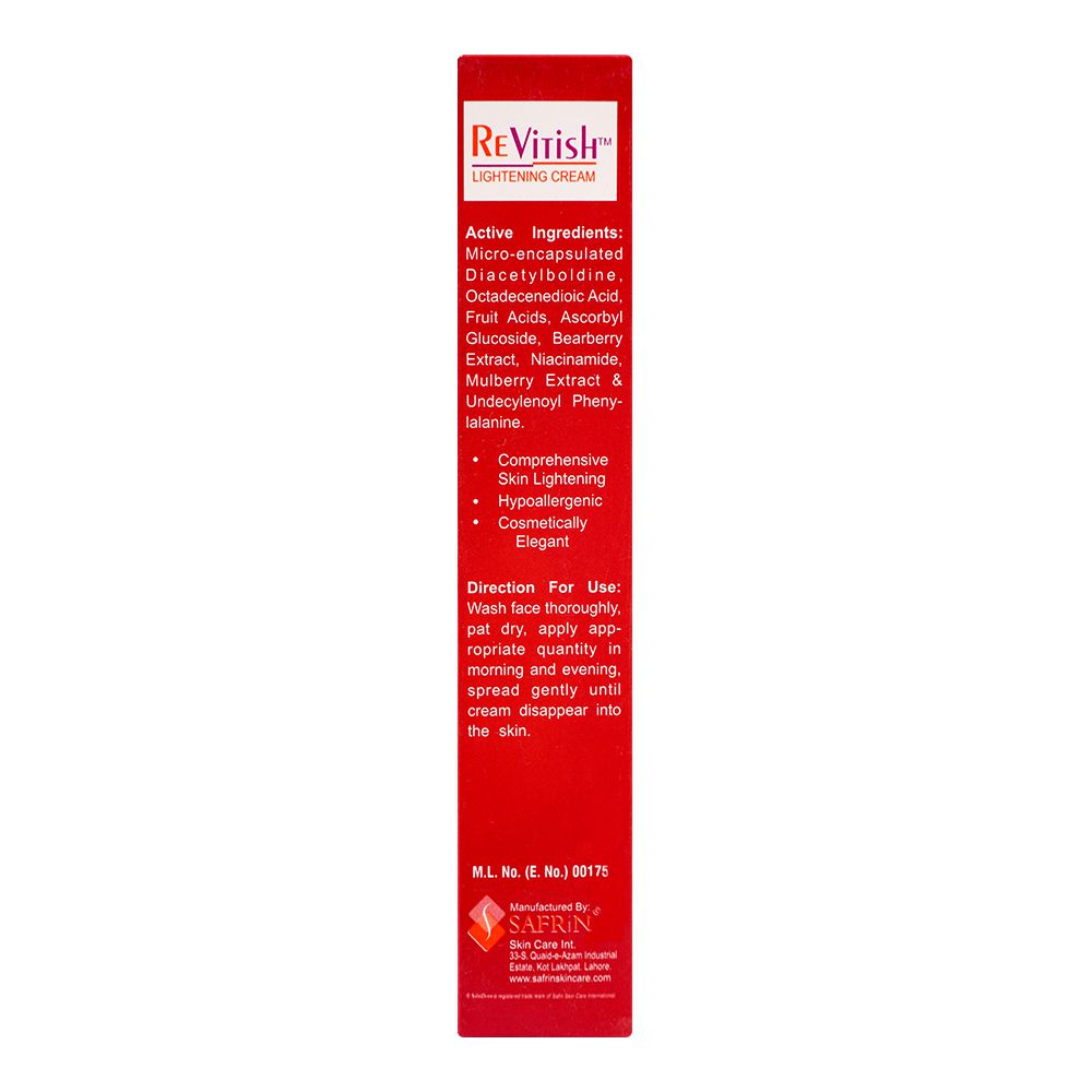 Safrin Skin Care Revitish Lightening Cream, 30g product image 3 - Mamasjan