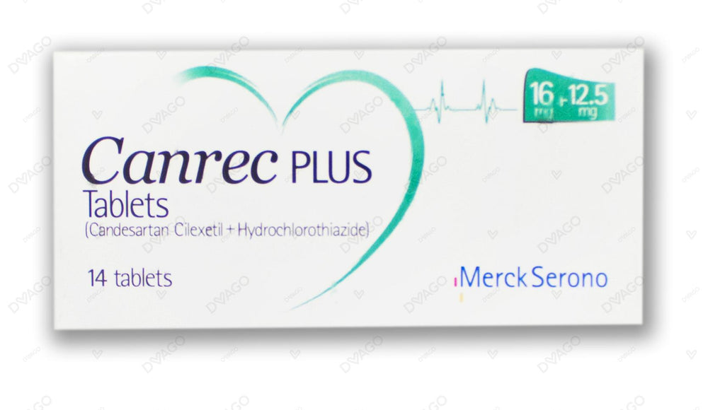Canrec Plus Tablets 16mg + 12.5mg (1 Strip = 7 Tablets)