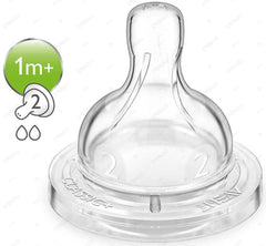 Natral Teat Slow Flw 1M Plus 2H Pk2