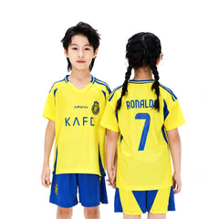 RONALDO 2PC FOOT-BALL JERSEY YLW/BLU IRS-26 2-3 YEAR 012 13-14 YEAR - MamasJan KidsWear