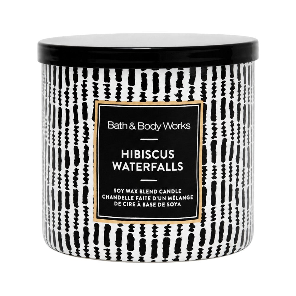 BATH & BODY WORKS HIBISCUS WATERFALLS CANDLE 3 WICK 411 GM Default Title - MamasJan Makeup