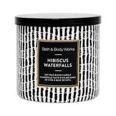 BATH & BODY WORKS HIBISCUS WATERFALLS CANDLE 3 WICK 411 GM Default Title - MamasJan Makeup