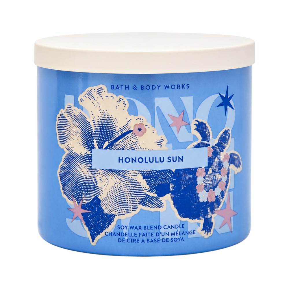 BATH & BODY WORKS HONOLULU SUN CANDLE 3 WICK 411 GM Default Title - MamasJan Makeup