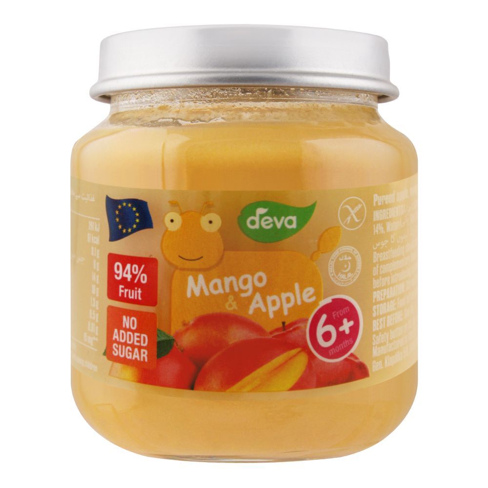 DEVA BABY FOOD MANGO & APPLE 6+MONTHS 125 GM Default Title - MamasJan Grocery