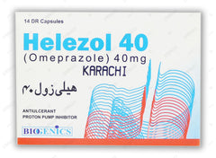 Helezol Capsules 40mg (1 Box = 2 Strips) (1 Strip = 7 Capsules)