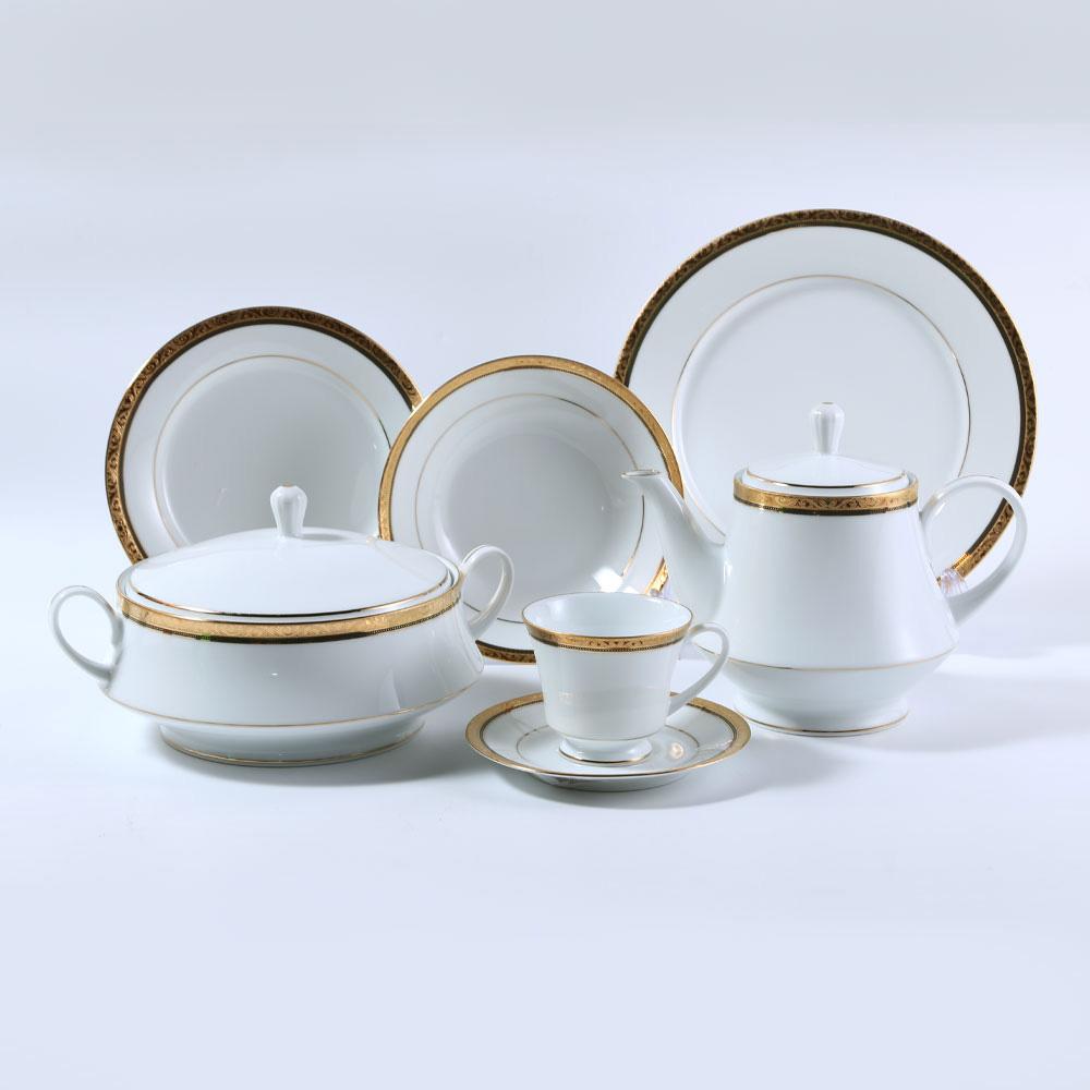 DINNER SET 98 PC NORITAKE REGENT GOLD 4332 A+B Default Title - MamasJan Crockery