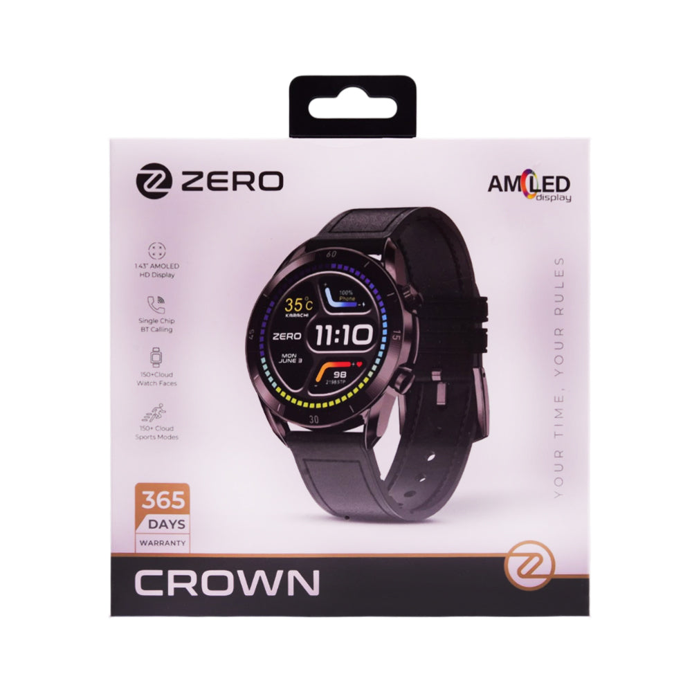 ZERO CROWN LEATHER BLACK Default Title - MamasJan Gift counter