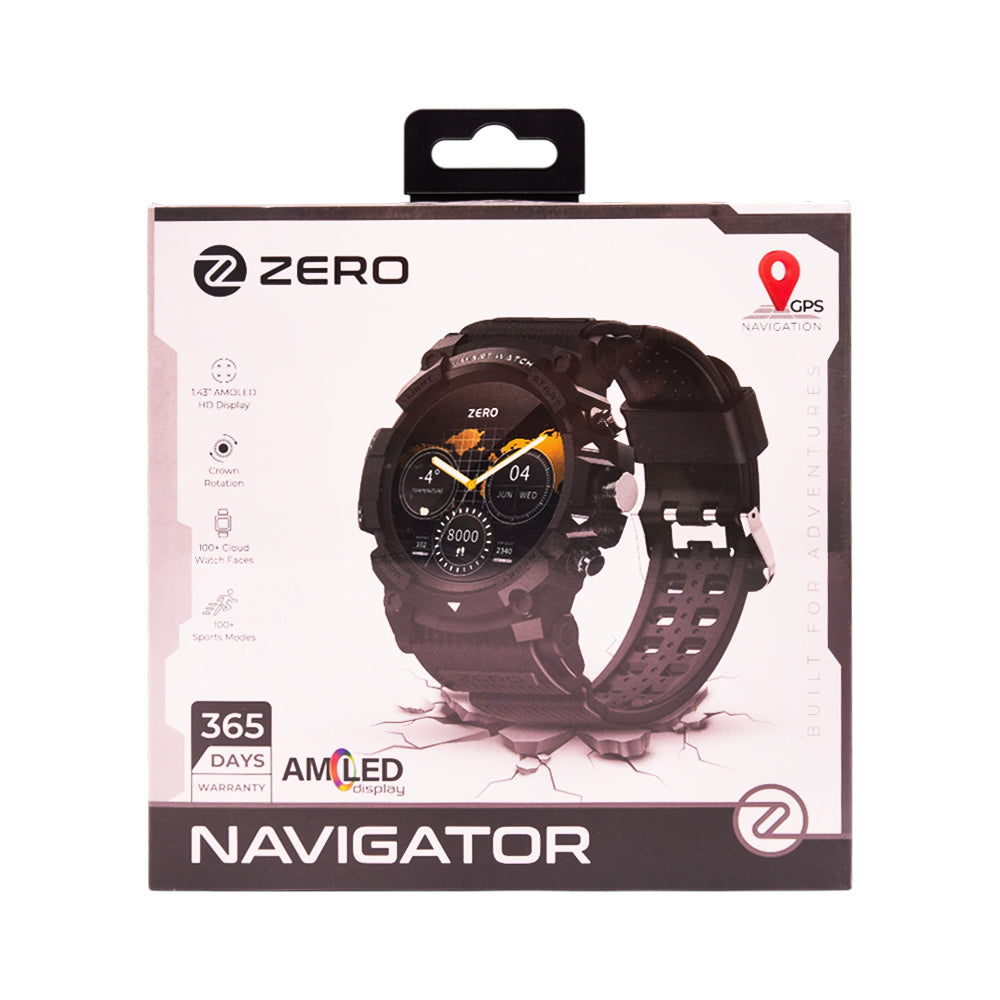 ZERO WATCH NAVIGATOR BLACK Default Title - MamasJan Gift counter