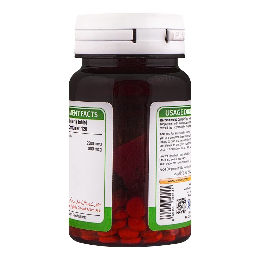 Nutrifactor Biotin Plus 2500 Mcg Food Supplement Tablet, 120-Pack product image 2 - Mamasjan