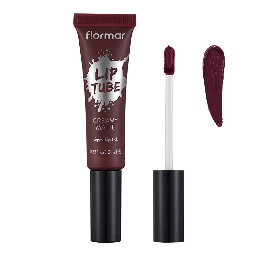 FLORMAR LIP TUBE CREAMY MATTE LIQUID LIPSTICK 11 DEEP BORDEA Default Title - MamasJan Makeup