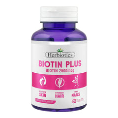 Herbiotics Biotin Plus Biotin 2500mcg, Beautiful Skin, Stronger Hair, Shiny Nails, 30-Pack product image - Mamasjan