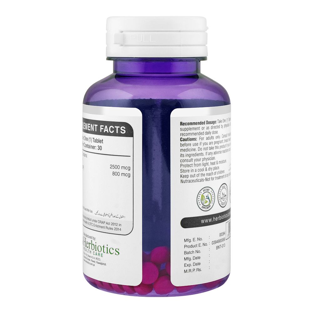 Herbiotics Biotin Plus Biotin 2500mcg, Beautiful Skin, Stronger Hair, Shiny Nails, 30-Pack product image 2 - Mamasjan