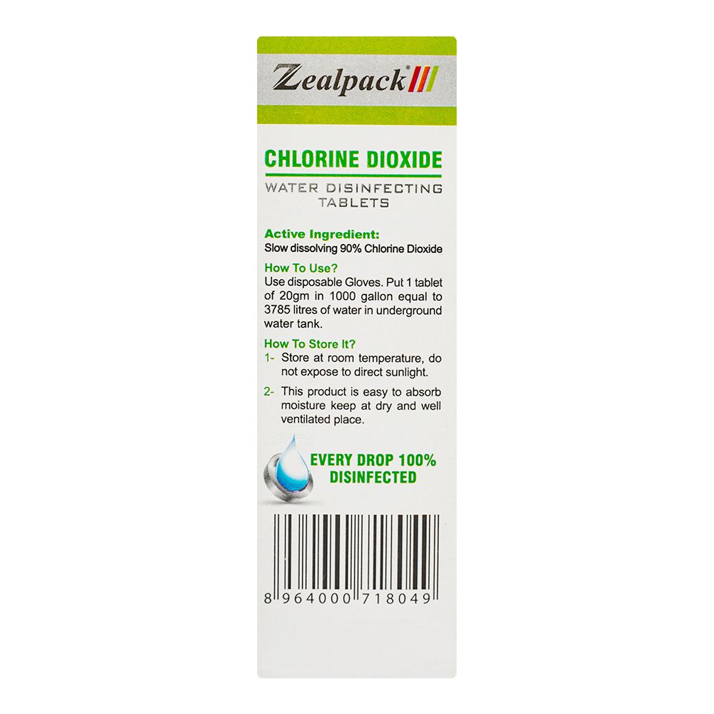 Zeal Pack Chlorine Dioxide Water Disinfecting Tablet, 20mg Each, 4-Pack product image 3 - Mamasjan