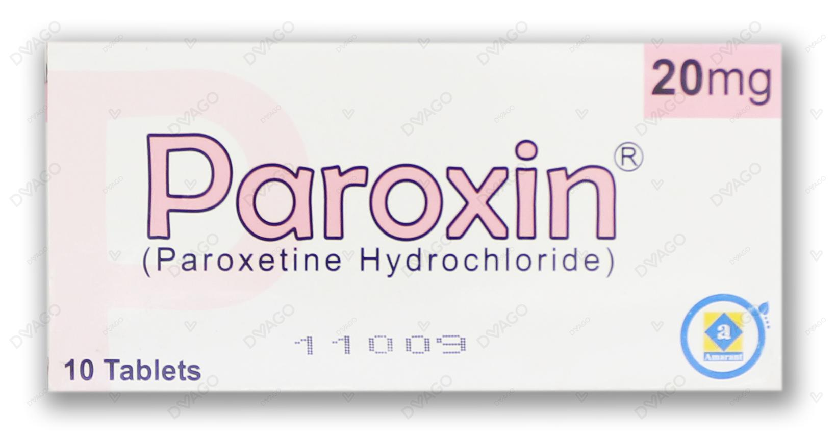 Paroxin Tablets 20mg (1 Box = 1 Strip)(1 Strip = 10 Tablets)