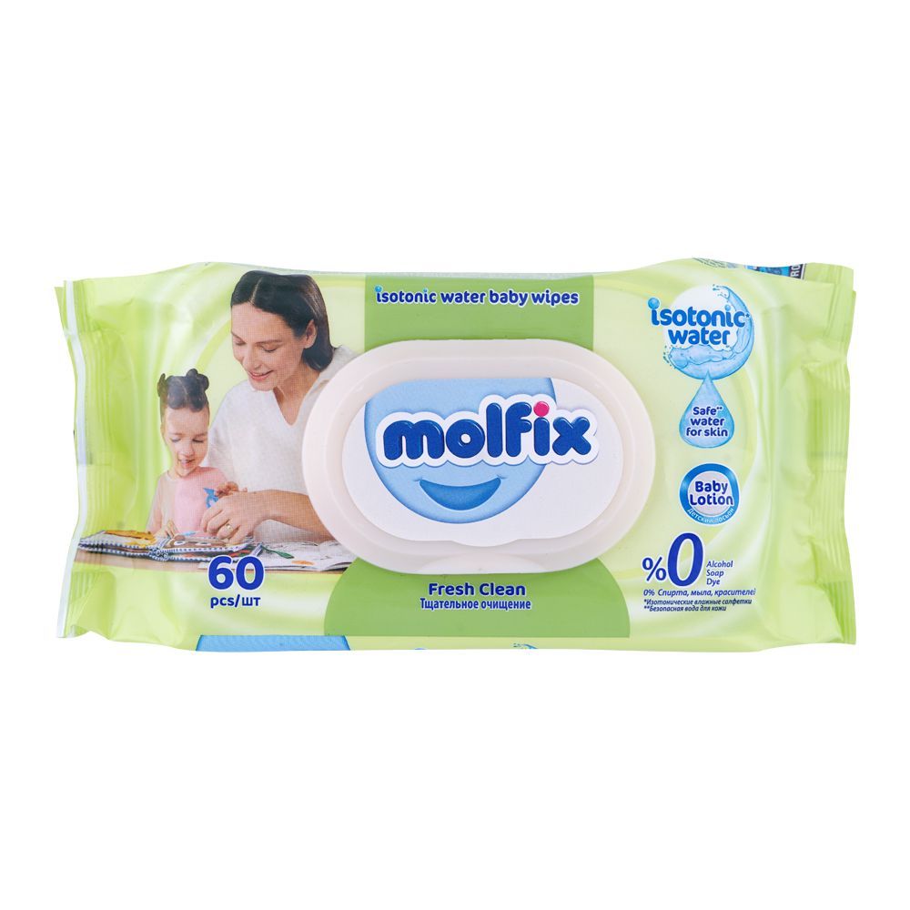 MOLFIX ISOTONIC WATER FRESH CLEAN WIPES 60 PCS Default Title - MamasJan Grocery Nonfood