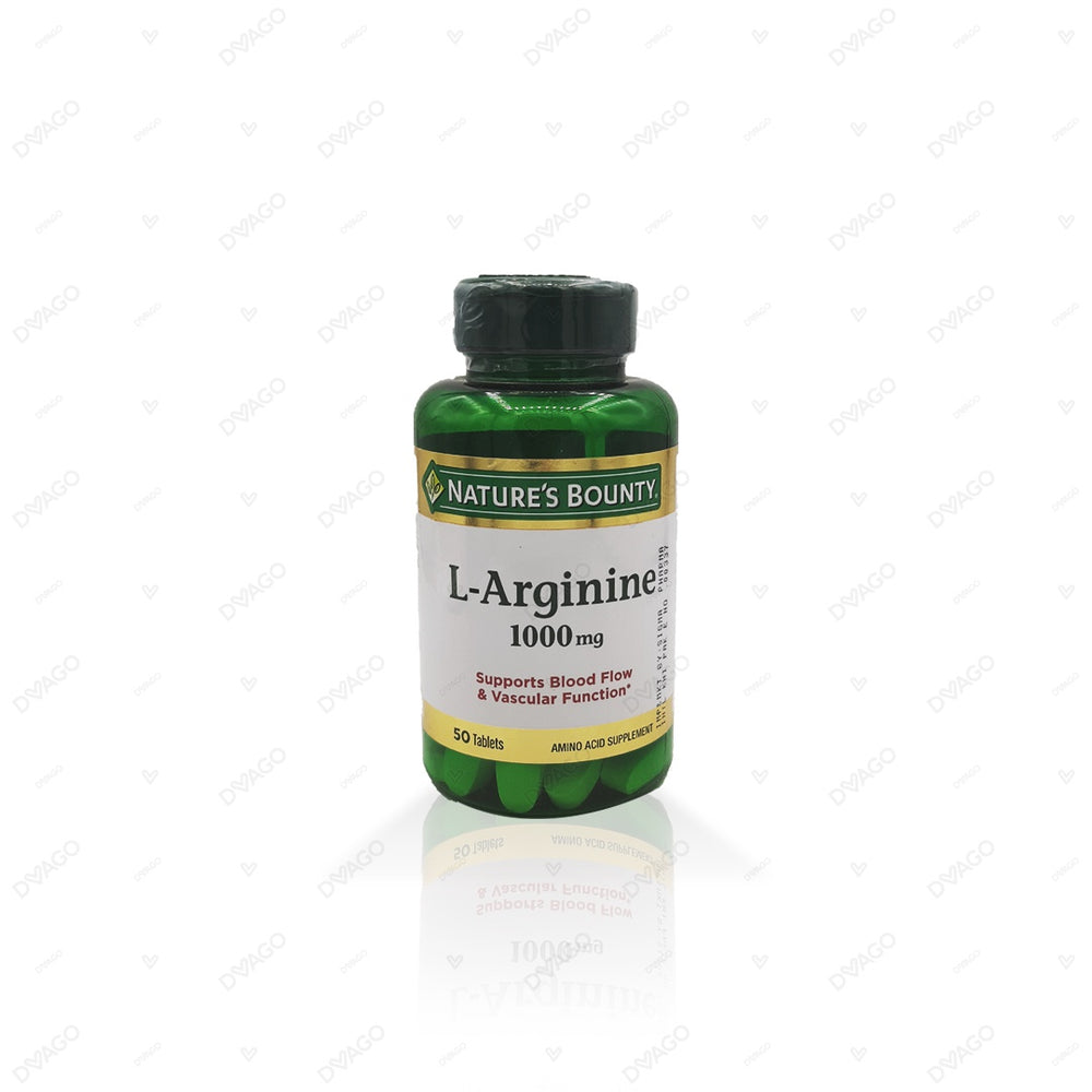 Natures Bounty L-Arginine Tablets 1000mg (1 Bottle = 50 Tablets)