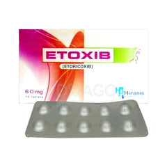 Etoxib Tablets 60mg (1 Box = 1 Strip) (1 Strip = 10 Tablets)