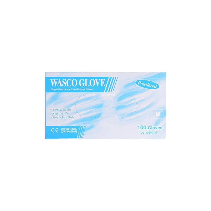LATEX EXAMINATION GLOVES MEDIUM