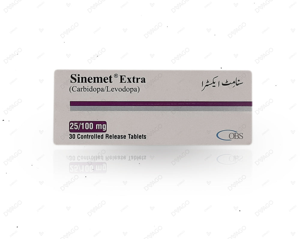 Sinemet Extra Tablets 25/100mg (1 Box = 3 Strips) (1 Strip = 10 Tablets)