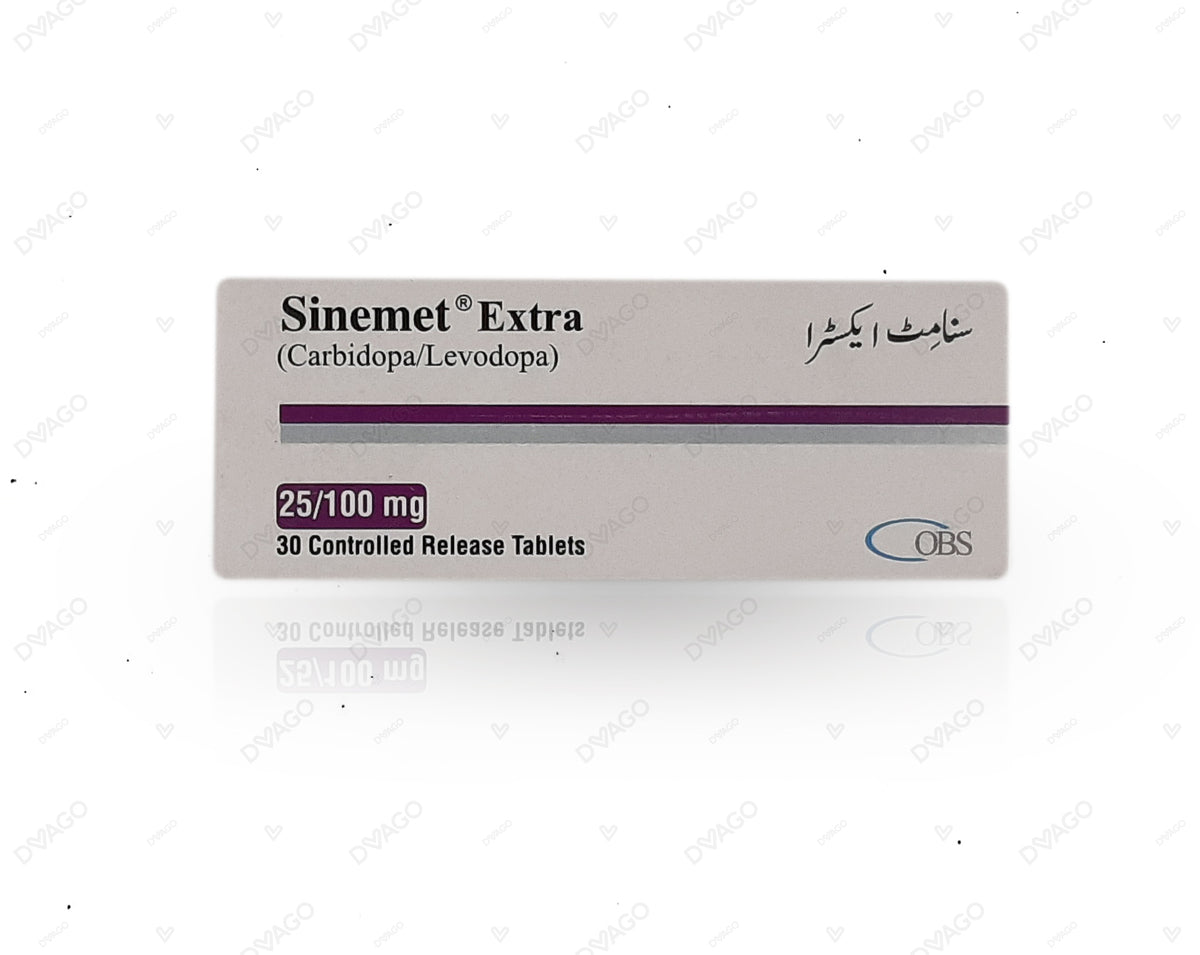Sinemet Extra Tablets 25/100mg (1 Box = 3 Strips) (1 Strip = 10 Tablets)