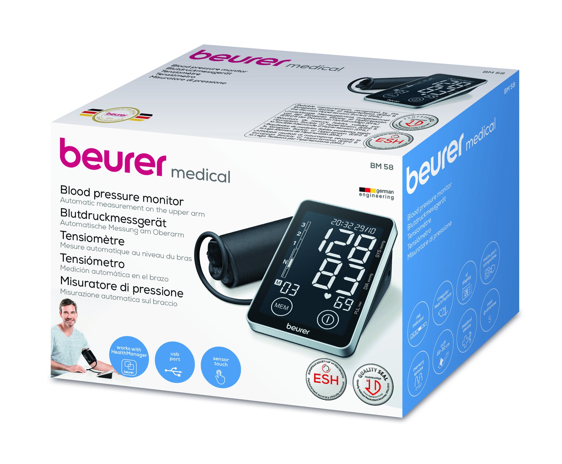 Beurer Upper Arm Blood Pressure Monitoring Device BM 58